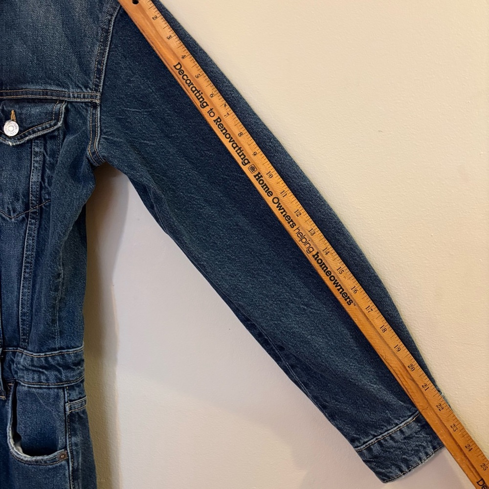 Zara Dark Blue Denim long Romper Women’s Sz XS, may fit S, like new - Picture 12 of 12